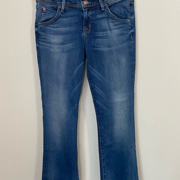 Hudson (29) Mid Rise Cropped Raw Ankle Dark Wash Denim - Picture 6 of 8